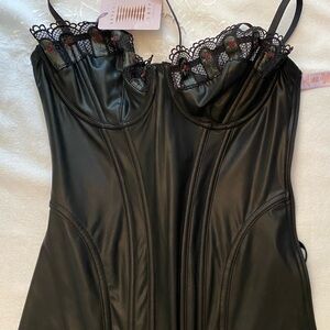 Savage X Fenty vegan leather corset dress
